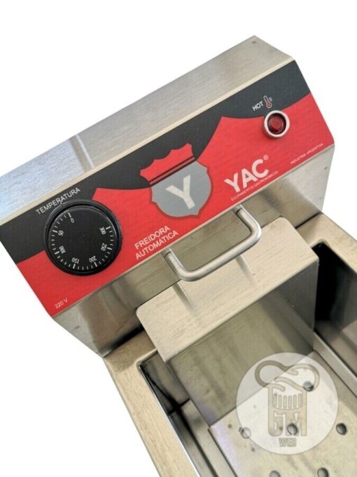 Freidora Eléctrica 8 a 10 Litros Acero AISI 304 Aceite y Agua - Marca YAC - Imagen 3