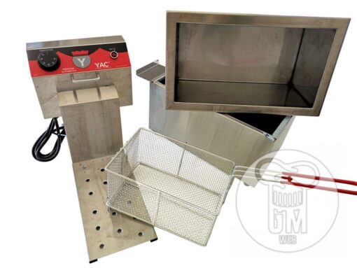 Freidora Eléctrica 8 a 10 Litros Acero AISI 304 Aceite y Agua - Marca YAC - Imagen 4