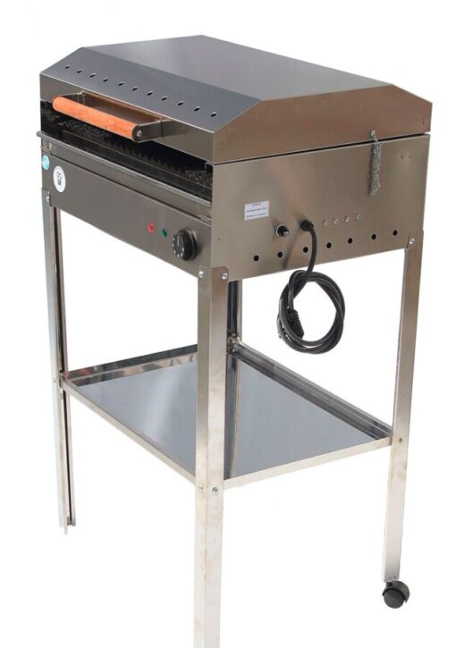 Parrilla Eléctrica Chalten Estante + Ahumado + Funda Resinet