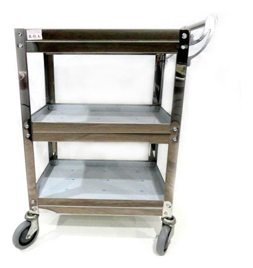 Carro De Servicio Gastronómico Roa Estantes Acero 90 X 40 - Imagen 9