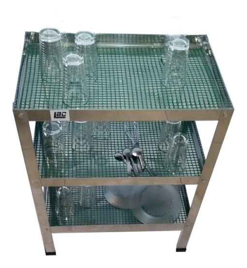 Vasera Gastronomica Escurridor Acero 70 X 40 Cm 3 Estantes - Imagen 9