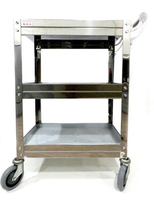 Carro De Servicio Gastronómico Roa Estantes Acero 80 X 40 - Imagen 8