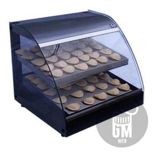 Exhibidor Mantenedor Warmer Comida Caliente 2 Niveles 70 Cm - Imagen 3