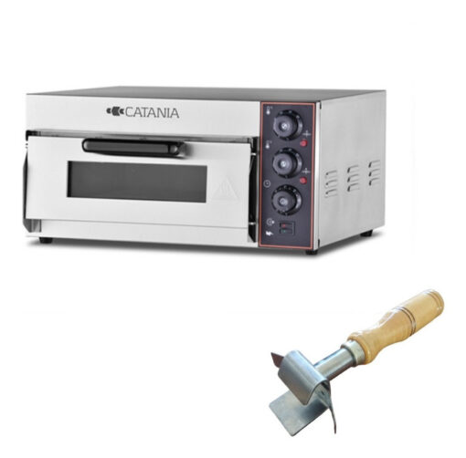Horno Pizzero Eléctrico 1 Piso 40x40 Catania C/ Pinza Regalo