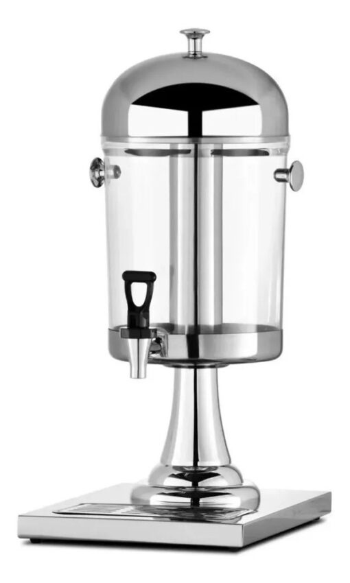 Dispenser De Jugos Y Agua 8 Lts Para Candy Bar Con Canilla Color Plateado
