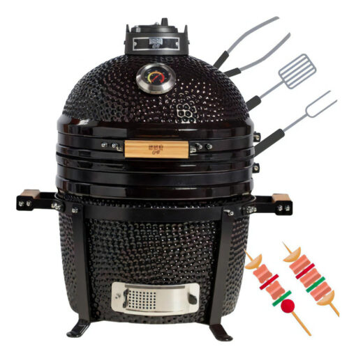 Bbq Grill Kadu K15 Parrilla Ahumador Kamado Bbq Grill Color Negro - Imagen 4