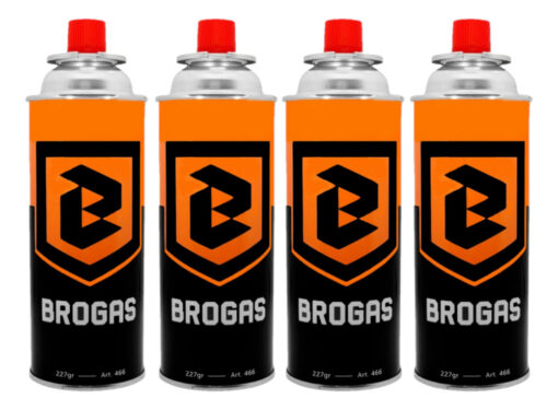 Pack 4 Cartucho Gas Butano Brogas 466-1 227gr Anafe Camping Pesca