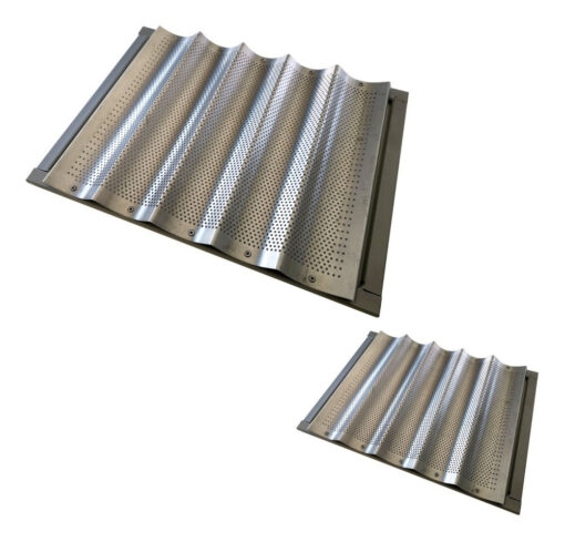 Pack 2 Bandejas 44x32 Cm Baguettera C/ Ondas Lata Baguette