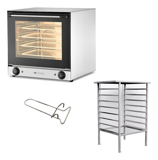 Horno Convector Catania Bandejas 44x32 + Base Y Pinza Regalo