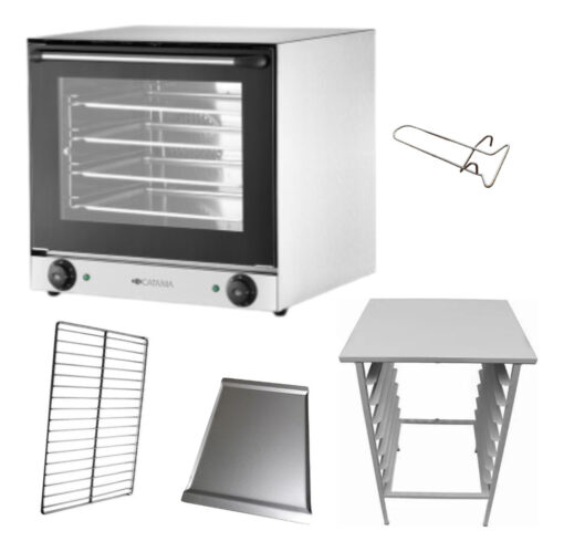 Horno Convector Catania 44x32 No Pauna + Base + 2 Rejillas