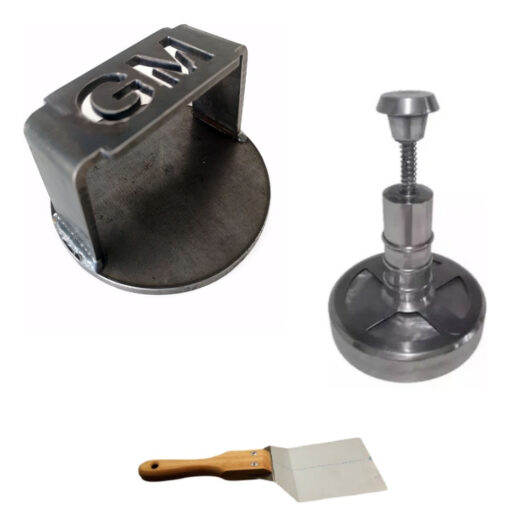 Combo Hamburguesera 12 Cm Aluminio + Smasher + Espatula