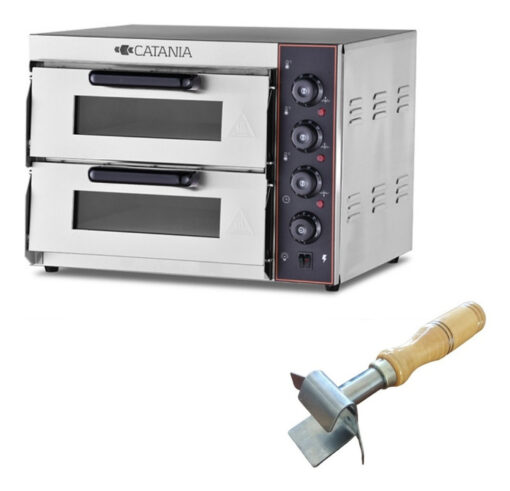 Horno Pizzero Eléctrico Doble Refractario Catania C/ Pinza!