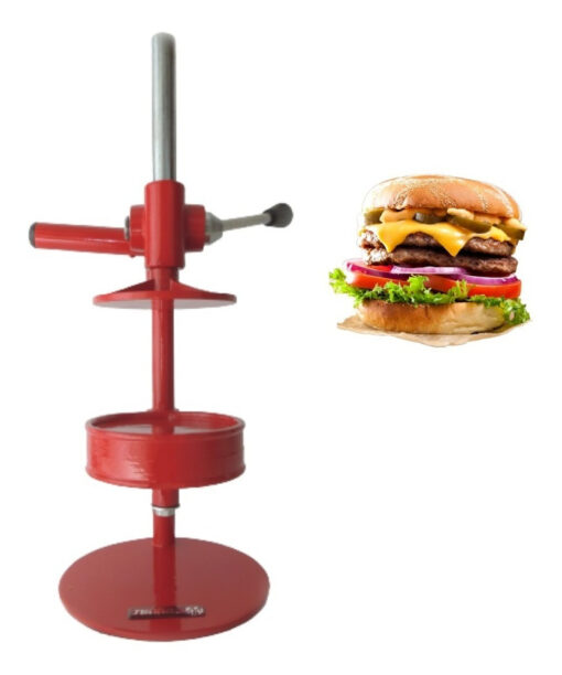 Máquina Hamburguesera Nativa Cremallera Molde Hamburguesa 13 Rojo