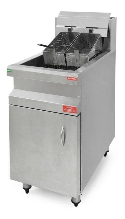 Freidora Industrial A Gas Yac 35lts 35l Acero Inoxidable