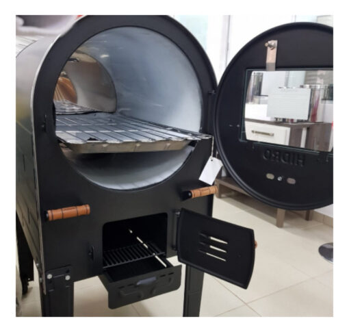 Horno A Leña De Pie Revestimiento Acero Inox Entra Lechon - Imagen 4