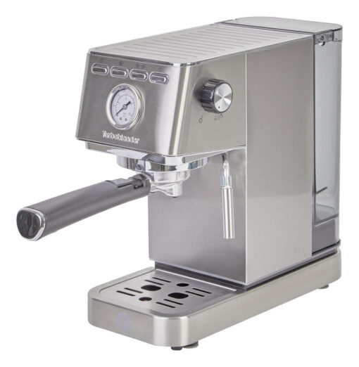 Cafetera Express Moderna Turboblender Con Espumador Color Plateado