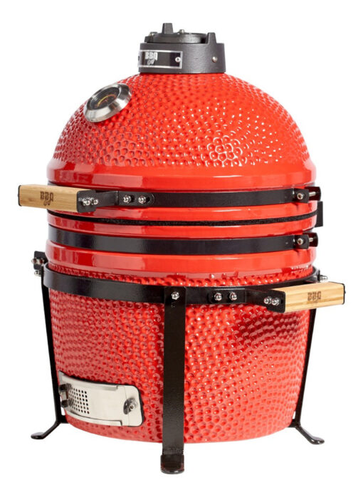 Kamado Asador Ahumador Bbq Grill Kadu K15 Con Funda Color Rojo