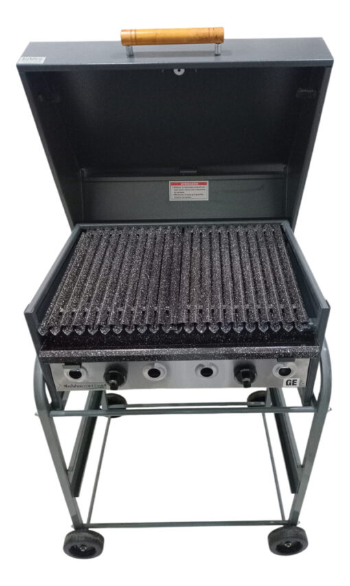 Parrilla Gas Natural Envasado 70x60 Frente Acero C/ Carro - Imagen 5