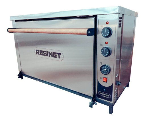 Horno Pizzero Eléctrico 8 Moldes Gratinador Resinet + Pinza