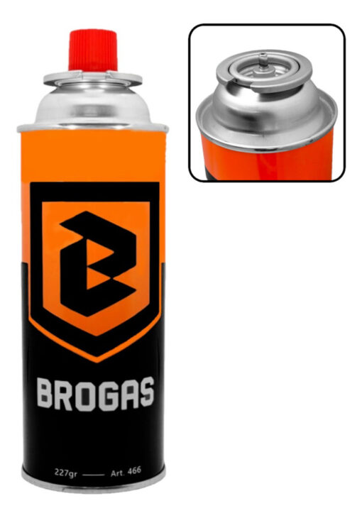 Pack 4 Cartucho Gas Butano Brogas 466-1 227gr Anafe Camping Pesca - Imagen 3